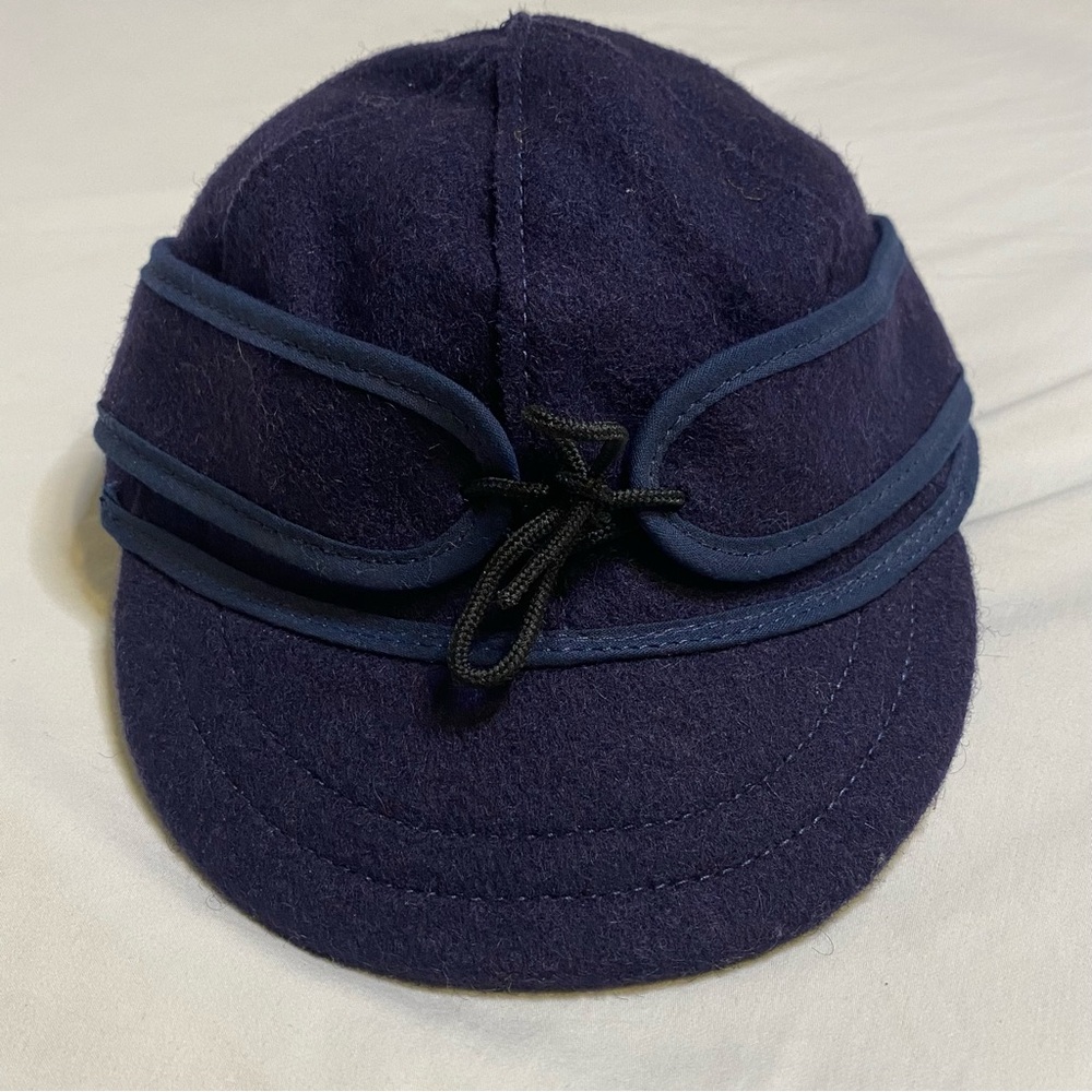 Charming Kids' Navy Hat with Black Detail